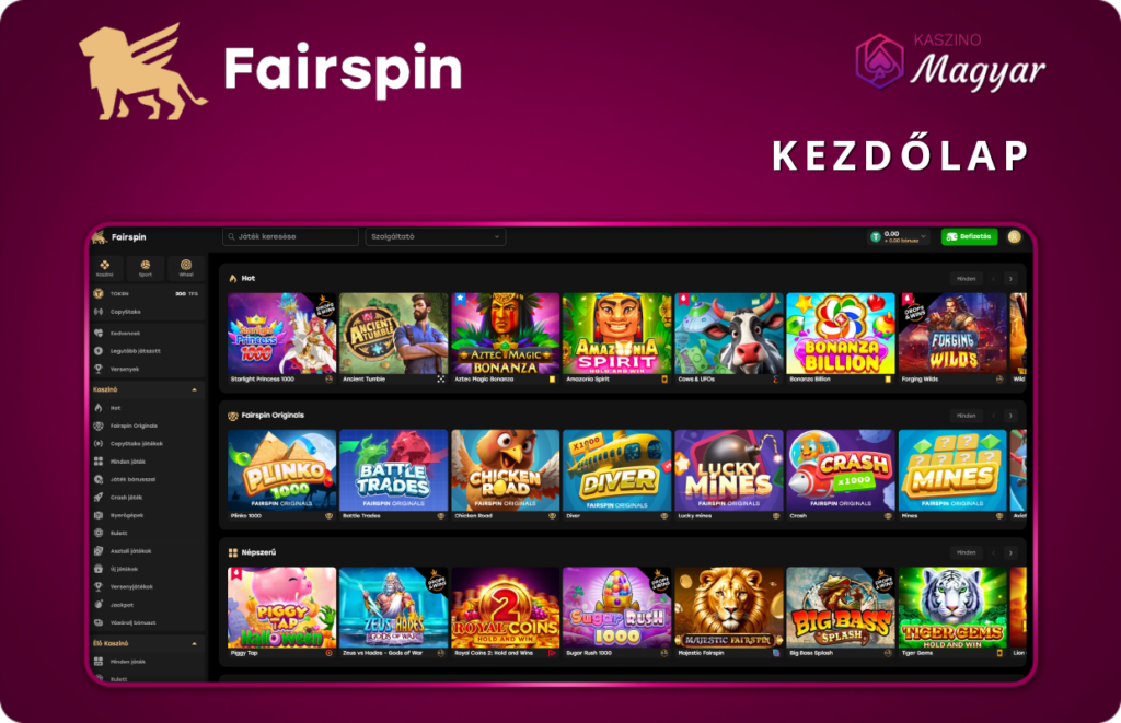 Fairspin kezdolap