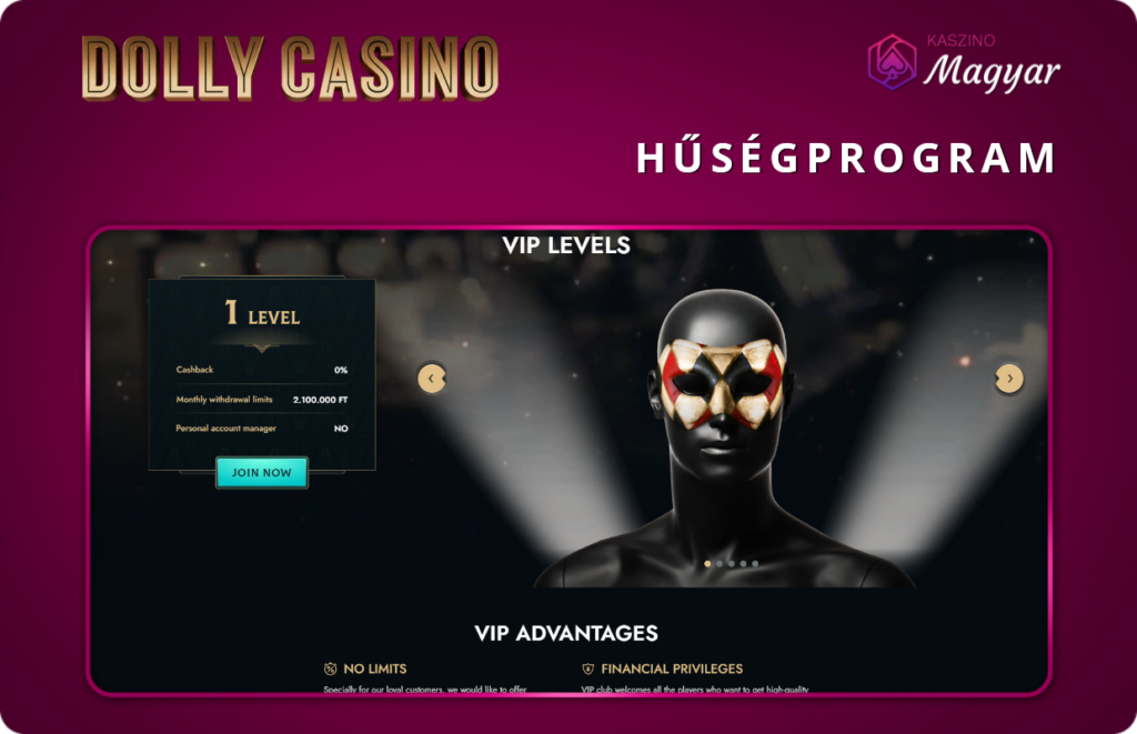 Kaszinó hűségprogram Dolly Casino