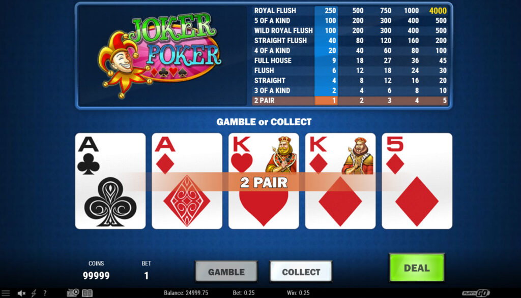 Joker Poker videopoker