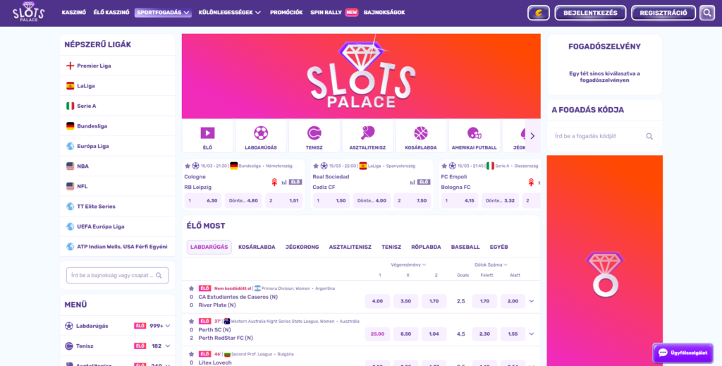 Slotspalace sports betting