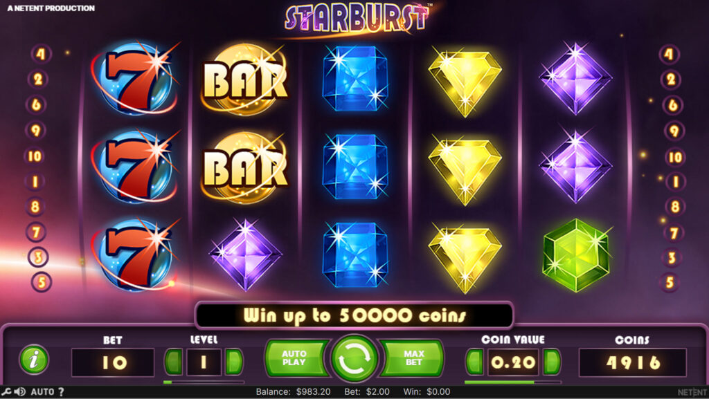 Starburst slot