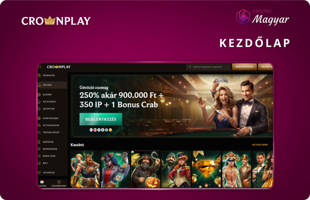 CrownPlay kezdőlap