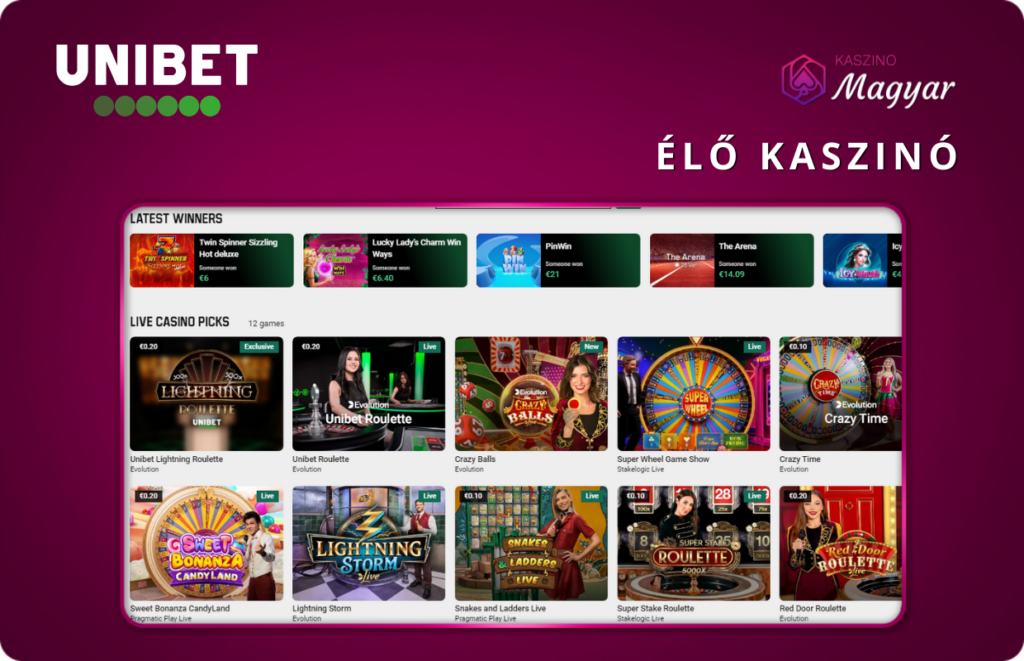 Unibet Élő Kaszinó